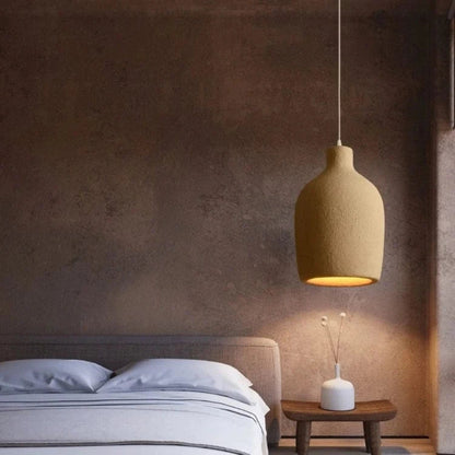Japansk Wabi Sabi Terracotta Pendel Lampe - Hængende - Boligindretning - LED Pære Ceiling Light Fixtures Danmarkmode.dk