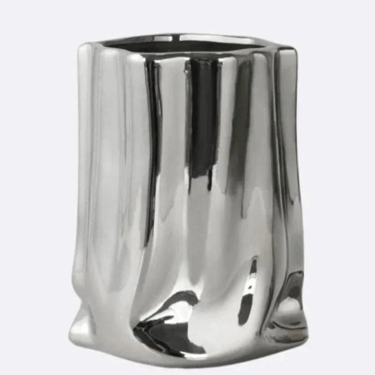 Keramik Taskeform Bordplade Vaser - Metalisk - Blomsterfod - Boligindretning Vases Danmarkmode.dk