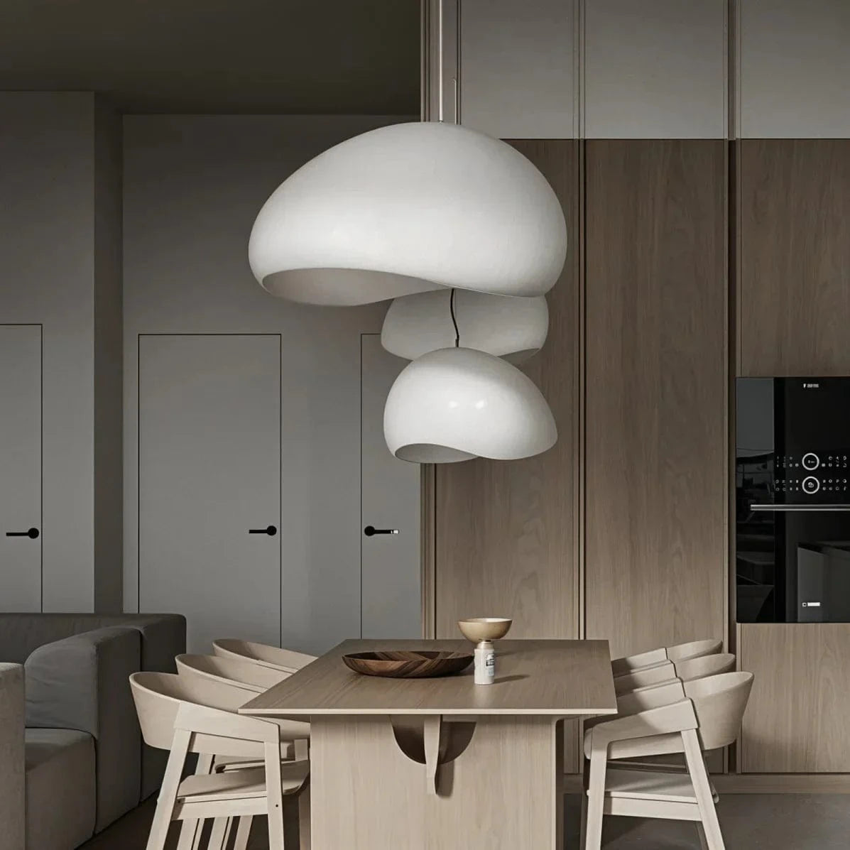 Khmara Pendant Lamp, Modern Nordic Style, Glass, 25cm, White, Home Lighting, Elegant Design, Contemporary Decor, Ceiling Fixture Danmarkmode