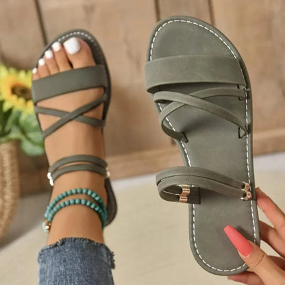 Komfortabel Sommer Sandaler Dame - Slip On - Ortopædisk - Flad Sandals Danmarkmode.dk