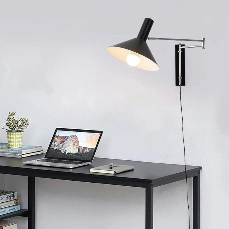 Konisk Jern Justerbar Arm Væglampe Soveværelse - Plug In - Moderne - LED Pære Wall Light Fixtures Danmarkmode.dk