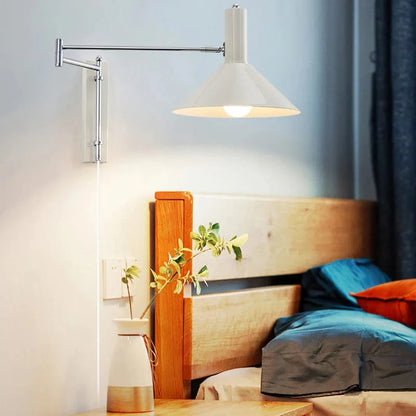 Konisk Jern Justerbar Arm Væglampe Soveværelse - Plug In - Moderne - LED Pære Wall Light Fixtures Danmarkmode.dk