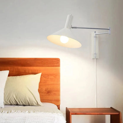Konisk Jern Justerbar Arm Væglampe Soveværelse - Plug In - Moderne - LED Pære Wall Light Fixtures Danmarkmode.dk