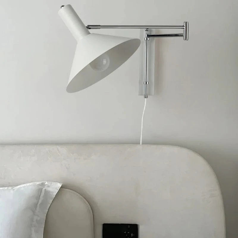Konisk Jern Justerbar Arm Væglampe Soveværelse - Plug In - Moderne - LED Pære Wall Light Fixtures Danmarkmode.dk