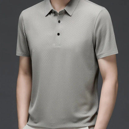 Korte ærmer Sommer Polo Shirt til Mænd - Åndbar - Silke - Strikket Polos Danmarkmode.dk