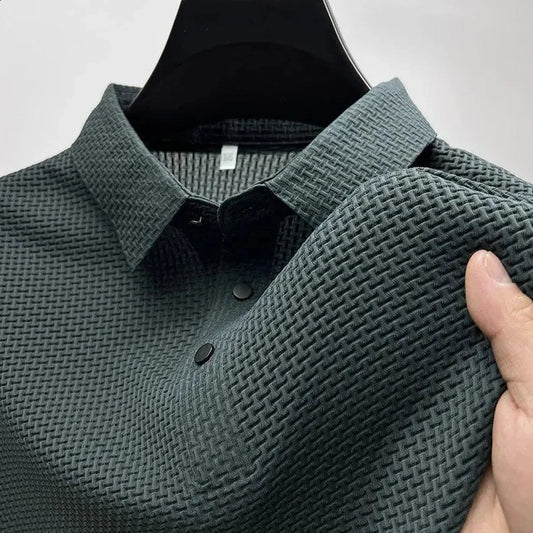 Korte ærmer Sommer Polo Shirt til Mænd - Åndbar - Silke - Strikket Polos Danmarkmode.dk