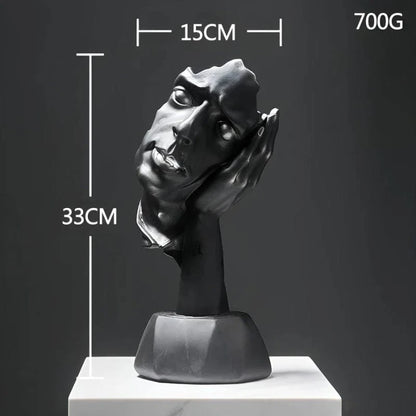 Kunstnerisk Abstrakt Ansigt Skulptur - Figurer - Boligindretning Sculptures & Statues Danmarkmode.dk