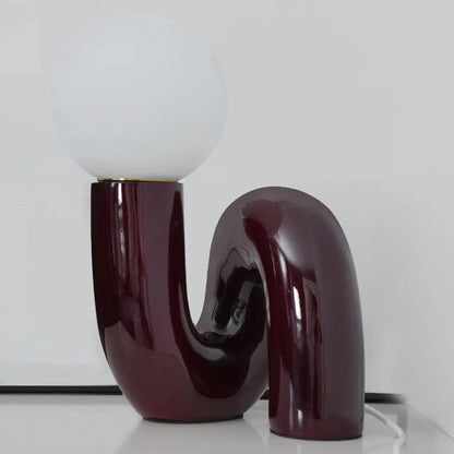 Legesyg S-kurve Glas Bordlampe - Moderne - Resin - Sfære Table Lamp Danmarkmode.dk