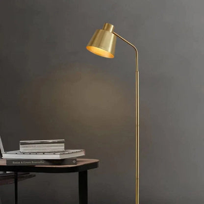 Luxuriøs Fuld Messing Gulvlampe - Retro - E27 Pære - Guld Floor Lamps Danmarkmode.dk