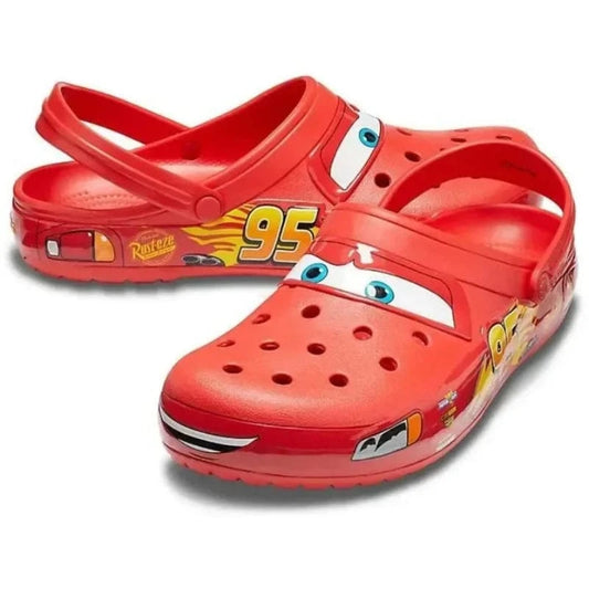 Lys Op Disney Lightning McQueen Træsko - Skridsikker - Fleksibel Clogs Danmarkmode.dk