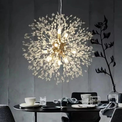 Mælkebøtte Krystal Lysekrone - Pendellampe - Boligindretning - LED Lys Ceiling Light Fixtures Danmarkmode.dk