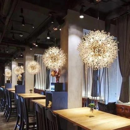 Mælkebøtte Krystal Lysekrone - Pendellampe - Boligindretning - LED Lys Ceiling Light Fixtures Danmarkmode.dk