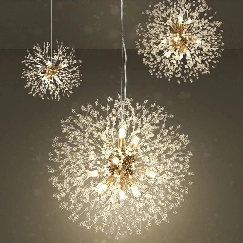 Mælkebøtte Krystal Lysekrone - Pendellampe - Boligindretning - LED Lys Ceiling Light Fixtures Danmarkmode.dk
