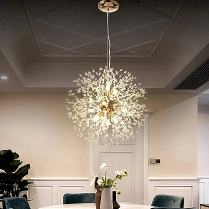 Mælkebøtte Krystal Lysekrone - Pendellampe - Boligindretning - LED Lys Ceiling Light Fixtures Danmarkmode.dk