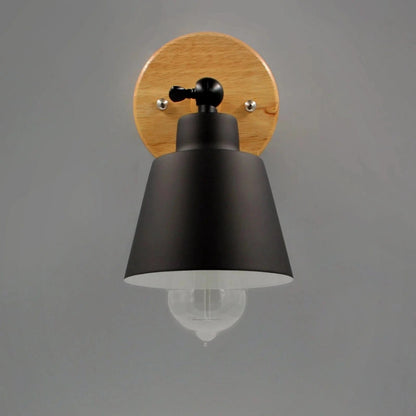 Matte Finish Væglampe med Træfod - Sengelampe - Indendørs - Jern Wall Light Fixtures Danmarkmode.dk