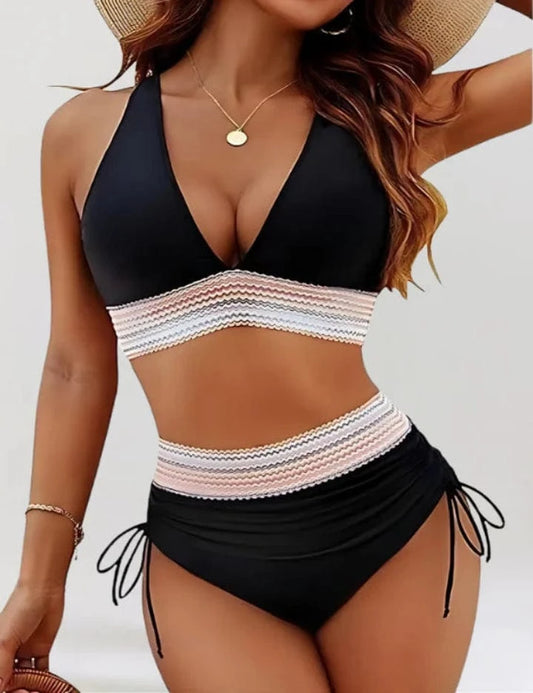 Mave Kontrol Høj Talje Bikini Sæt - Sommer - Todelt - Badedragt Bikinis Danmarkmode.dk