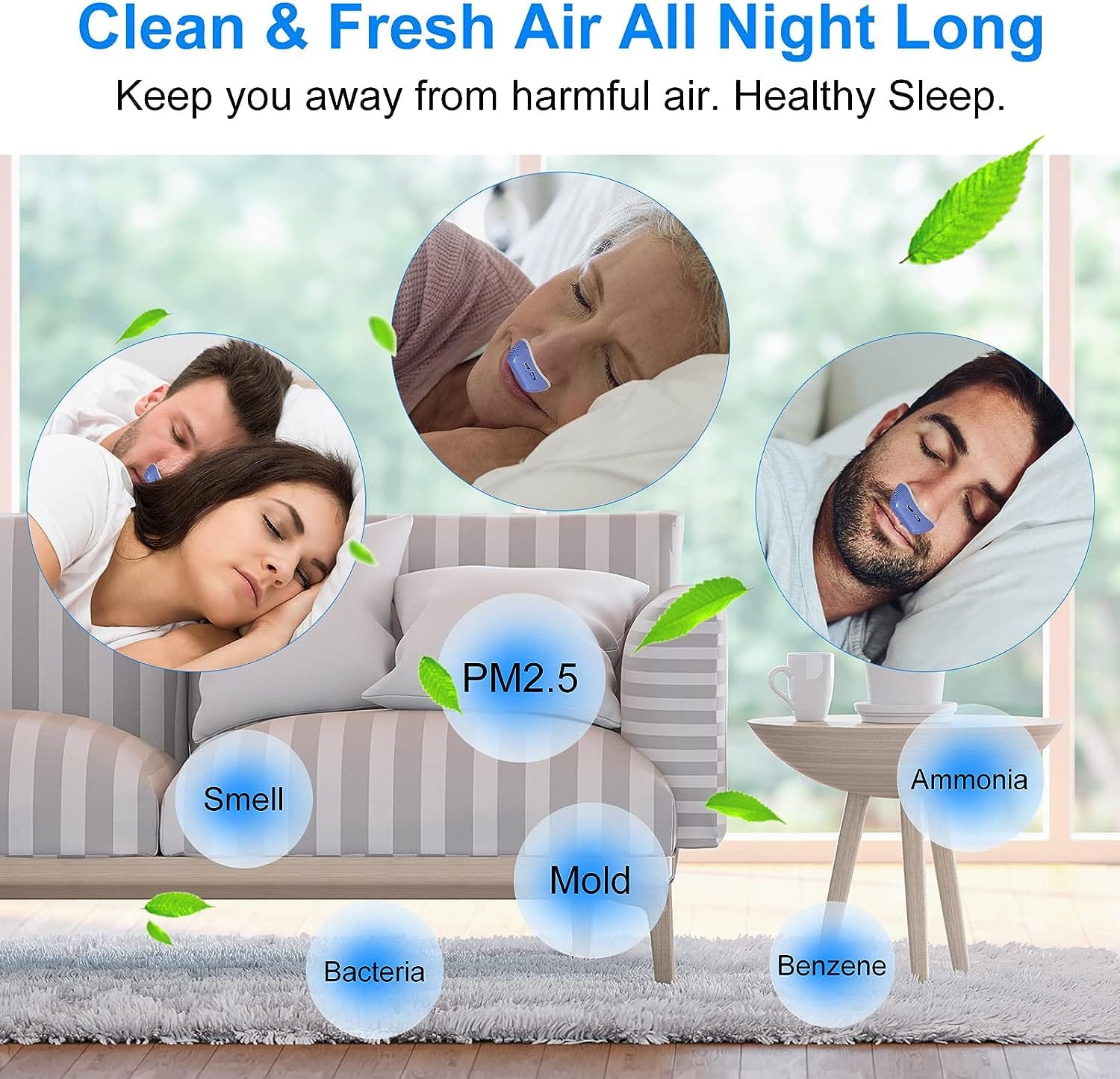 Micro CPAP-maskine – Mod søvnapnø & snorken – Rejsevenlig & USB-genopladelig Snoring & Sleep Apnea Aids Danmarkmode