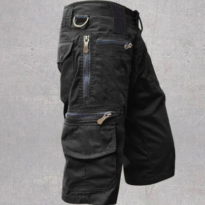 Militær Stil Cargo Shorts Herre - Knælange - Udendørs - Lynlås Lommer Cargo Shorts Danmarkmode.dk