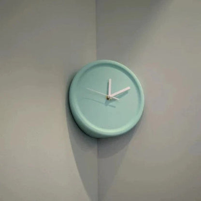 Minimalistisk Analogt Hjørne Vægur - Lydløst Vægur - Vægkunst - Ø20cm Wall Clock Danmarkmode.dk