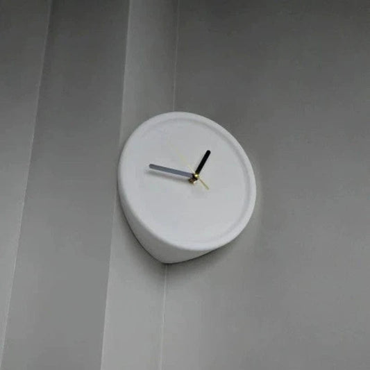 Minimalistisk Analogt Hjørne Vægur - Lydløst Vægur - Vægkunst - Ø20cm Wall Clock Danmarkmode.dk