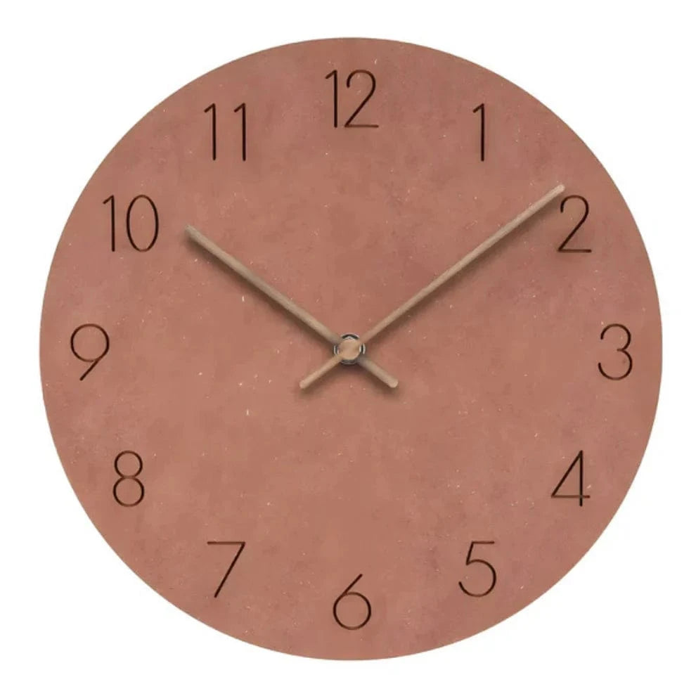 Minimalistisk Vægur I Træ - Boligindretning - Stille - Vægur med Tal - 29 cm Wall Clock Danmarkmode.dk
