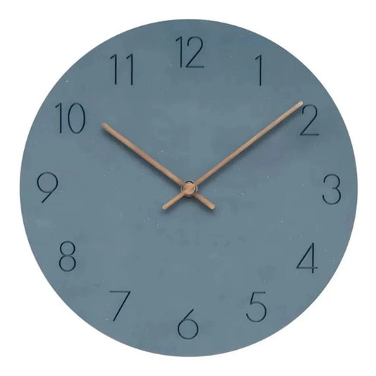 Minimalistisk Vægur I Træ - Boligindretning - Stille - Vægur med Tal - 29 cm Wall Clock Danmarkmode.dk