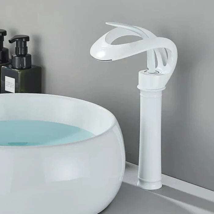 Moderne Badeværelse Håndvaskarmatur - Messing - Vandfald - Vandhane Bathroom Sink Faucets Danmarkmode.dk