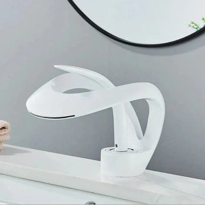 Moderne Badeværelse Håndvaskarmatur - Messing - Vandfald - Vandhane Bathroom Sink Faucets Danmarkmode.dk