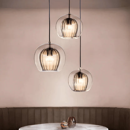 Moderne Glas Orb Pendellampe - LED Belysning - Boligindretning - E27 Pære Ceiling Light Fixtures Danmarkmode.dk