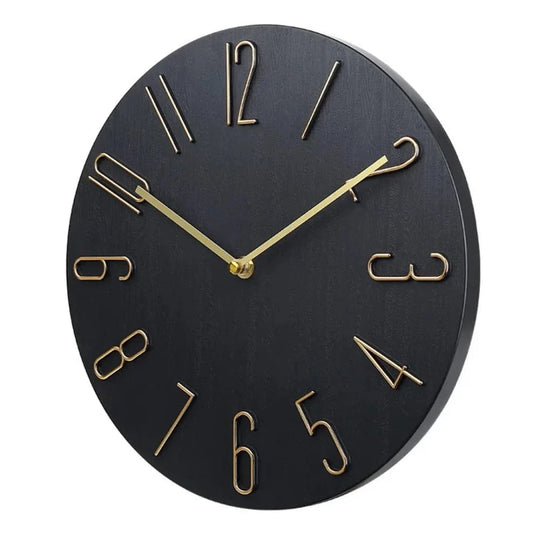 Moderne Lydløst Vægur - Analogt - Vægur med Tal - Batteridrevet - 30 cm Wall Clock Danmarkmode.dk