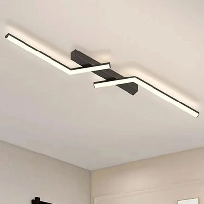 Moderne Zigzag Smart LED Loftslampe - Geometrisk - Silikone - Aluminium Ceiling Light Fixtures Danmarkmode.dk