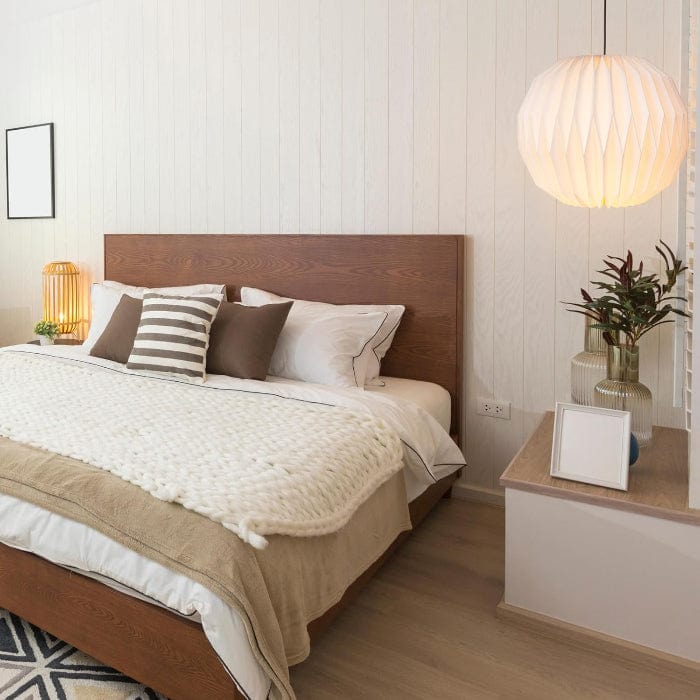 Moon Rund Loftslampe - Origami - Pendel Lampe - Hængende - Hvid Lampe - Ø 34 cm Ceiling lamp Danmarkmode.dk