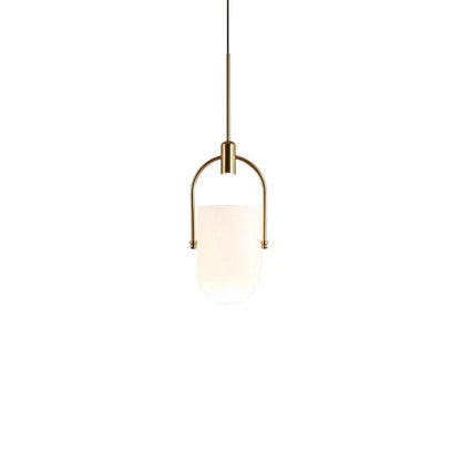 Morderne Spand Form Glas Pendel Lampe - Guld - Boligindretning - Metal Ceiling Light Fixtures Danmarkmode.dk