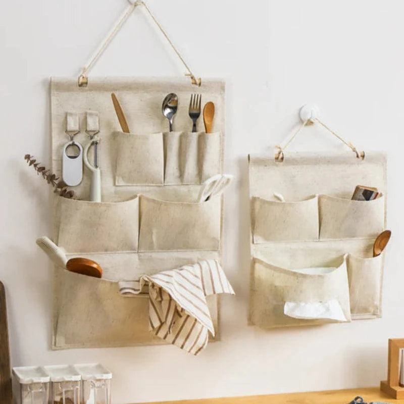 Multilomme Væghængt Opbevaring Organizer - Stof - Letvægt - Vandtæt Wall Hanging Organizer Danmarkmode.dk