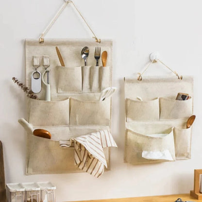 Multilomme Væghængt Opbevaring Organizer - Stof - Letvægt - Vandtæt Wall Hanging Organizer Danmarkmode.dk