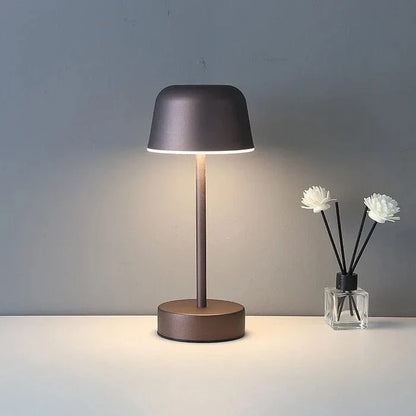 Mushroom LED Bordlampe - Trådløs - Dæmpbar - Bærbar - Dia 12cm Table Lamp Danmarkmode.dk