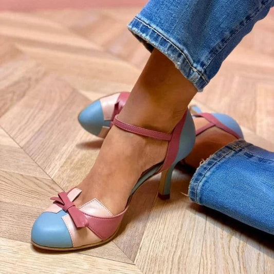 Ortopædisk Højhælede Sko Dame - Stiletterne - Kunstlæder - Sløjfe Heels Danmarkmode.dk