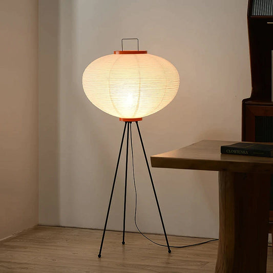 Ris Papir Gulvlampe | Design Floor Lamp, Paper Shade, Modern Style, 150cm, White, Scandinavian Home Décor, Indoor Lighting Floor lamp Danmarkmode