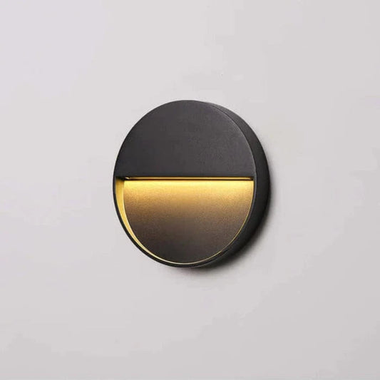 Rund LED Væglampe Udendørs - Sort Lampe - Vandtæt - Aluminium Wall Light Fixtures Danmarkmode.dk