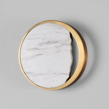 Rund Marmor Lampeskærm Væglampe - Guld - Boligindretning - 25cm Wall Light Fixtures Danmarkmode.dk