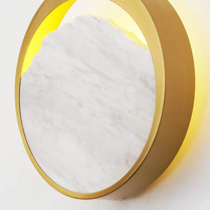 Rund Marmor Lampeskærm Væglampe - Guld - Boligindretning - 25cm Wall Light Fixtures Danmarkmode.dk
