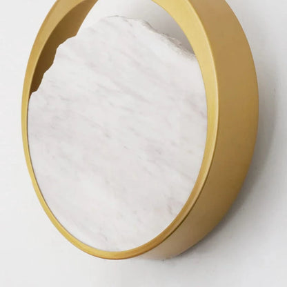 Rund Marmor Lampeskærm Væglampe - Guld - Boligindretning - 25cm Wall Light Fixtures Danmarkmode.dk