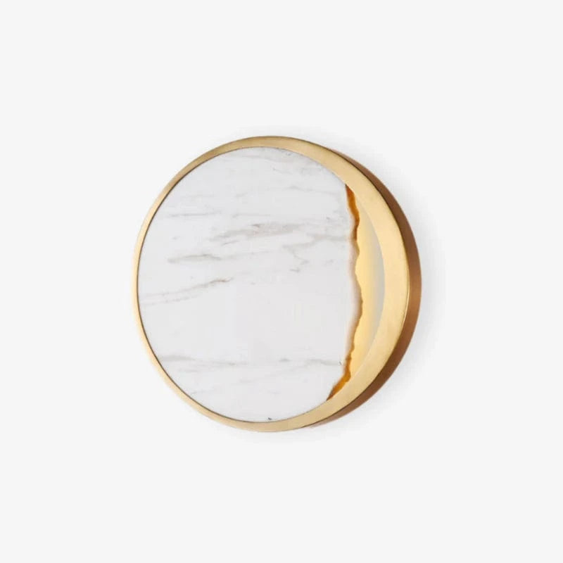 Rund Marmor Lampeskærm Væglampe - Guld - Boligindretning - 25cm Wall Light Fixtures Danmarkmode.dk