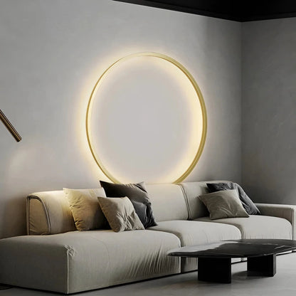 Runde Væglamp - Led Væglamper Indendørs - Minimalistisk Lampe - Dæmpbar Belysning Danmarkmode.dk