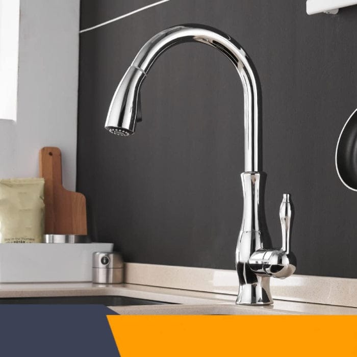 Rustfrit Stål Køkkenarmatur med Udtræk - Dækmontering - Swivel - Holdbar Kitchen Sink Faucets Danmarkmode.dk