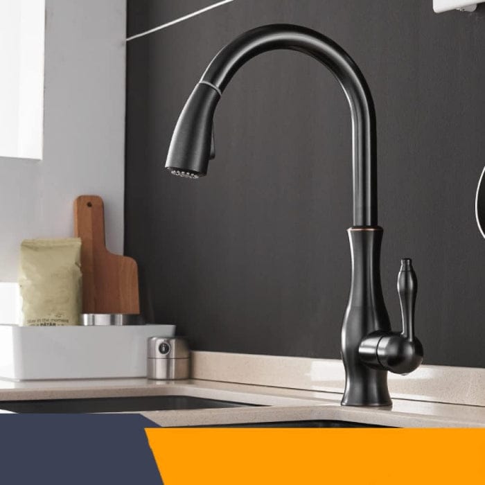 Rustfrit Stål Køkkenarmatur med Udtræk - Dækmontering - Swivel - Holdbar Kitchen Sink Faucets Danmarkmode.dk