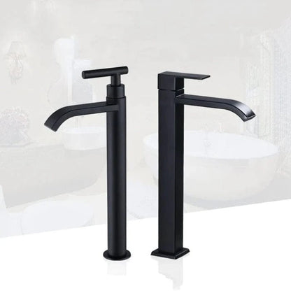 Sort Vandhane Håndvask Badeværelse - Rustfrit Stål - Vandfald - Badeværelsestilbehør Bathroom Sink Faucets Danmarkmode.dk