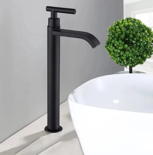 Sort Vandhane Håndvask Badeværelse - Rustfrit Stål - Vandfald - Badeværelsestilbehør Bathroom Sink Faucets Danmarkmode.dk
