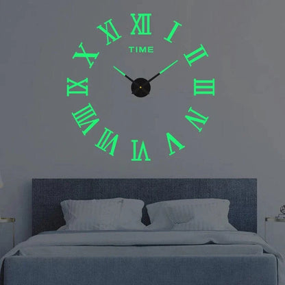 Stor Vægur med Tal - Rammeløs 3D DIY Vægur Wall Clock Danmarkmode.dk