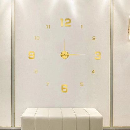 Stor Vægur med Tal - Rammeløs 3D DIY Vægur Wall Clock Danmarkmode.dk